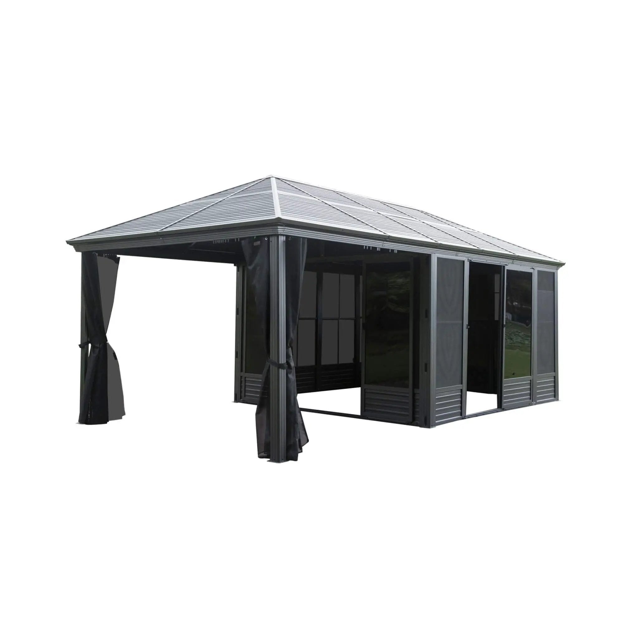 [11X21FT] Alora Outdoor All-Season Solarium Sunroom Gazebo With Galvanized Steel Roof (SAK42018) by SAKSBY WHOLESALE