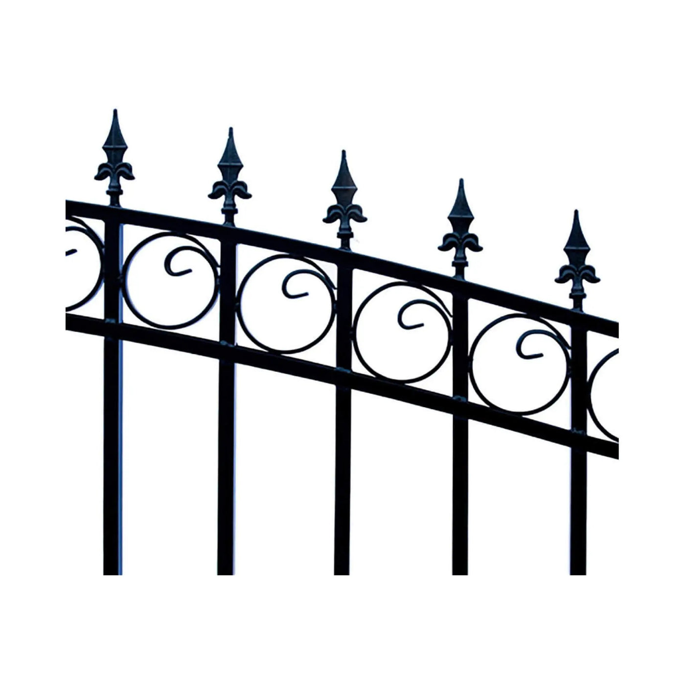[12-18FT] Heavy-Duty London-Style Powder-Coated Galvanized Steel Dual-Swing Driveway Gate (SAK48520) by SAKSBY WHOLESALE