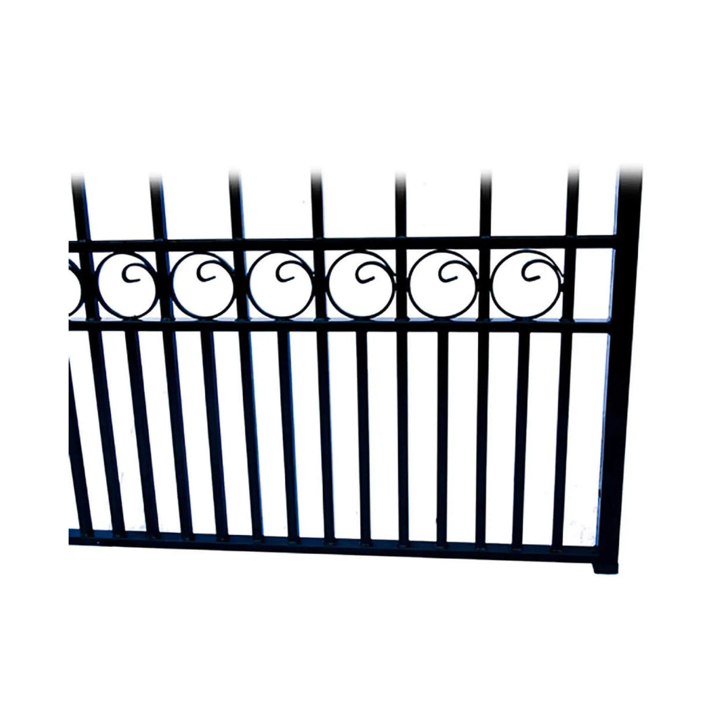 [12-18FT] Heavy-Duty London-Style Powder-Coated Galvanized Steel Dual-Swing Driveway Gate (SAK48520) by SAKSBY WHOLESALE