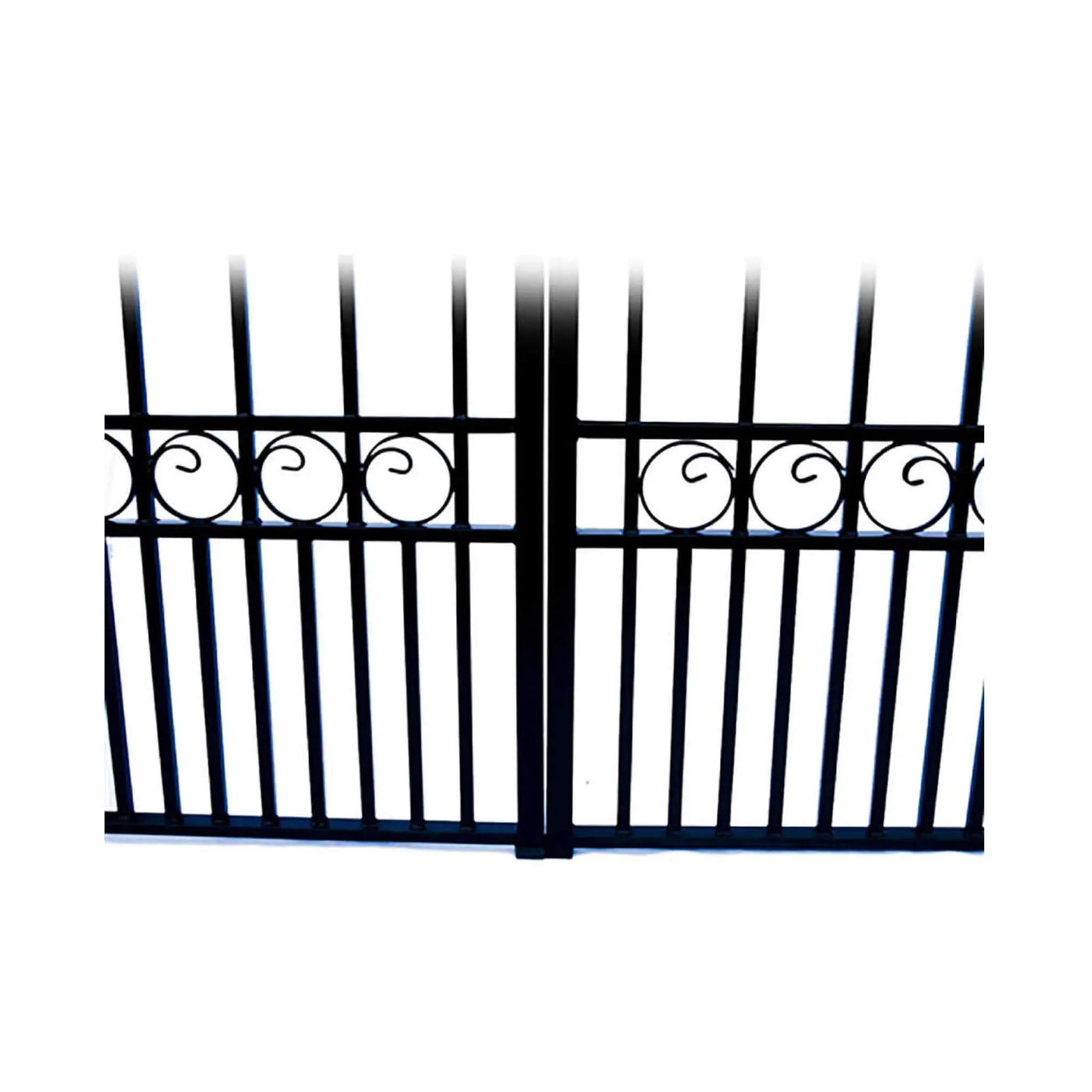 [12-18FT] Heavy-Duty London-Style Powder-Coated Galvanized Steel Dual-Swing Driveway Gate (SAK48520) by SAKSBY WHOLESALE