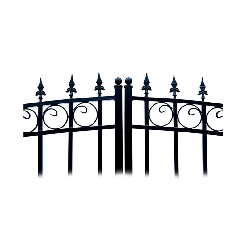 [12-18FT] Heavy-Duty London-Style Powder-Coated Galvanized Steel Dual-Swing Driveway Gate (SAK48520) by SAKSBY WHOLESALE