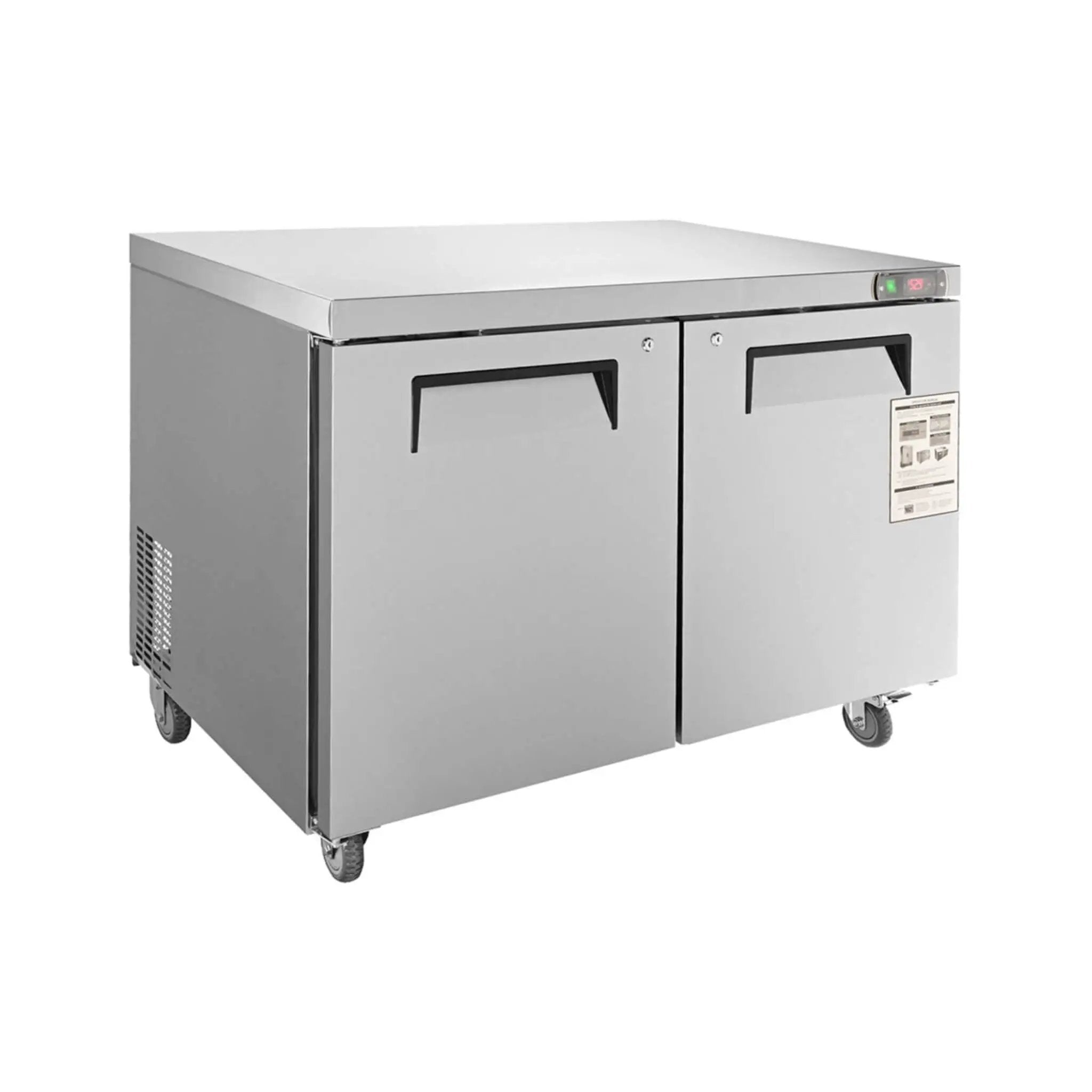 12.9 Cu.Ft 2-Door 48-Inch Commercial Stainless Steel Worktop Undercounter Refrigerator (SAK26049) by SAKSBY WHOLESALE