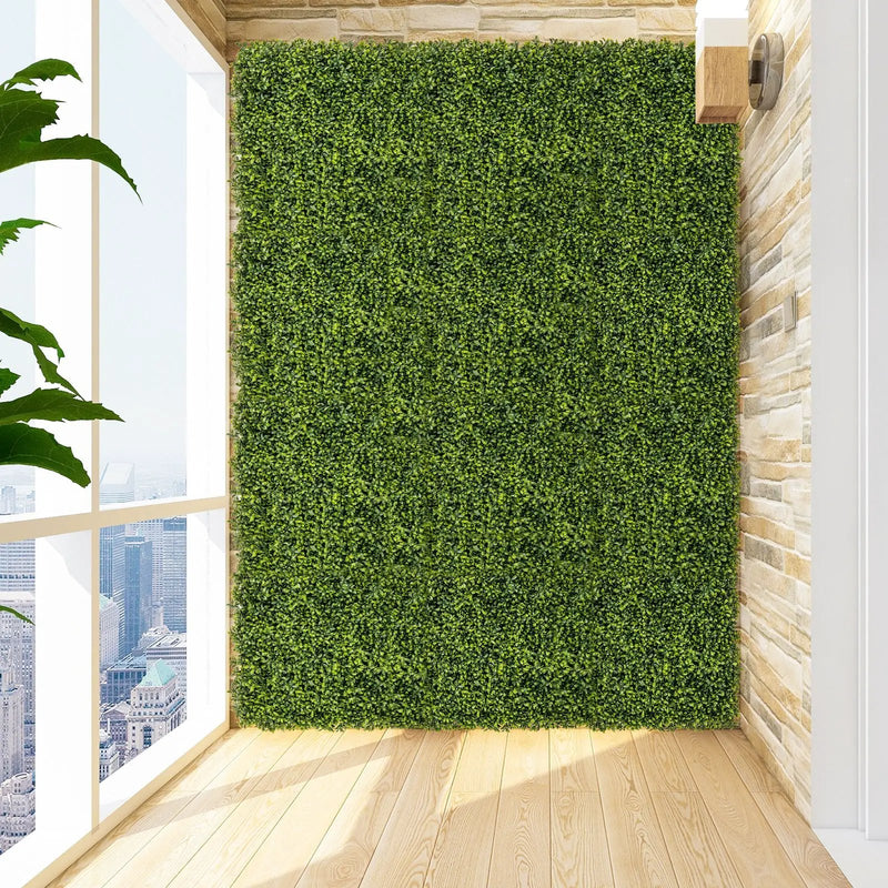 12-Pieces 20 Inch x 20 Inch Artificial Hedge Boxwood Panels by DirectDeals