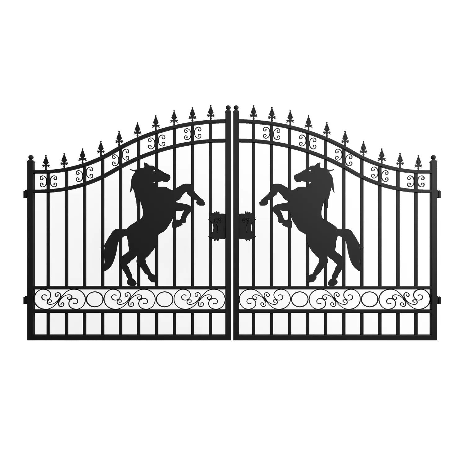 12x8 ft Dual Swing Driveway Steel Gate by Chery Industrial