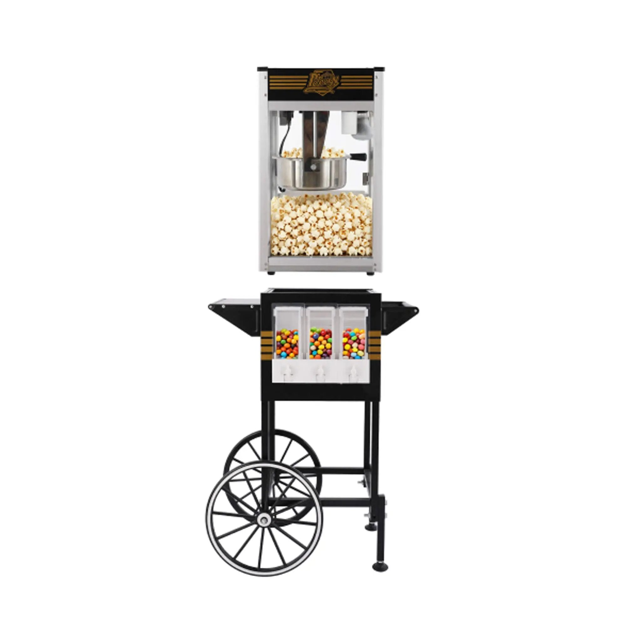 12-Ounce Commercial Retro Popcorn Machine Cart With Candy Boxes (SAK80954) by SAKSBY WHOLESALE