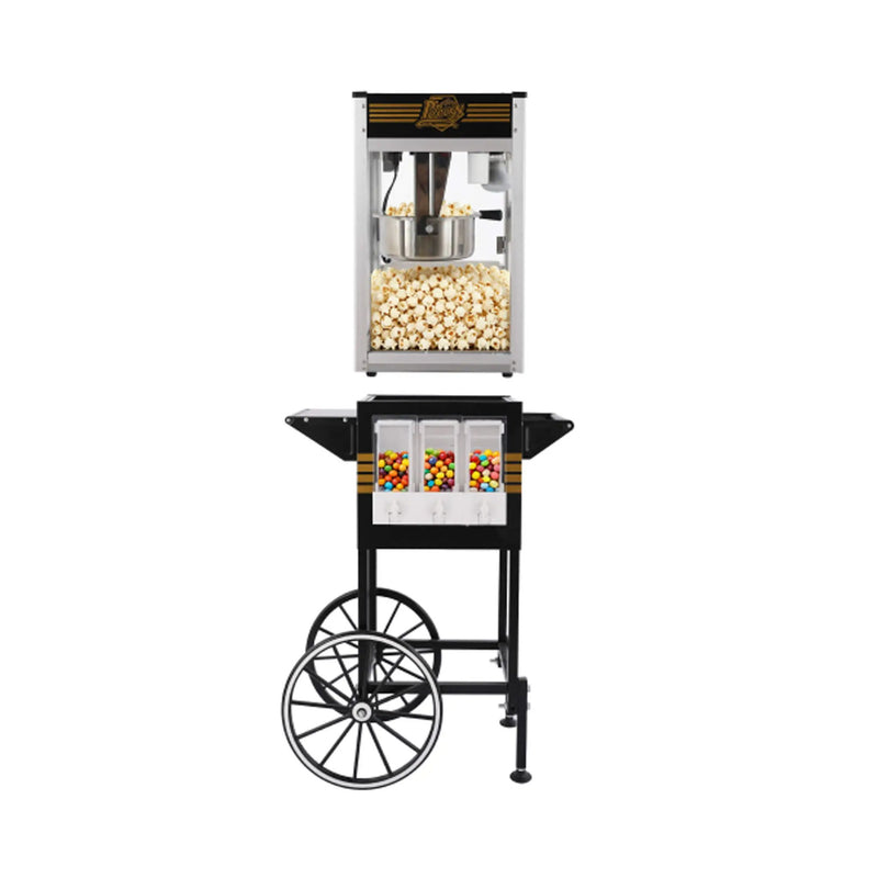 12-Ounce Commercial Retro Popcorn Machine Cart With Candy Boxes (SAK80954) by SAKSBY WHOLESALE