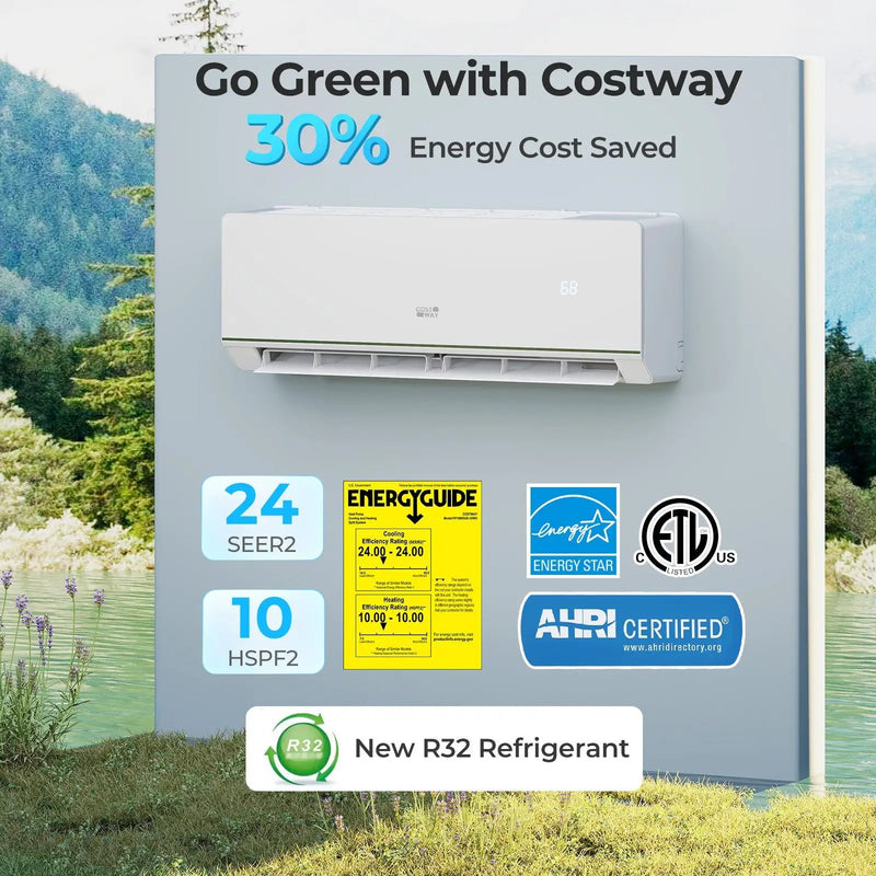 SEERXtreme Series ENERGY STAR Certified 12000 BTU 24 SEER2 115V Mini Split Heat Pump Heating at -15¬∞F by DirectDeals