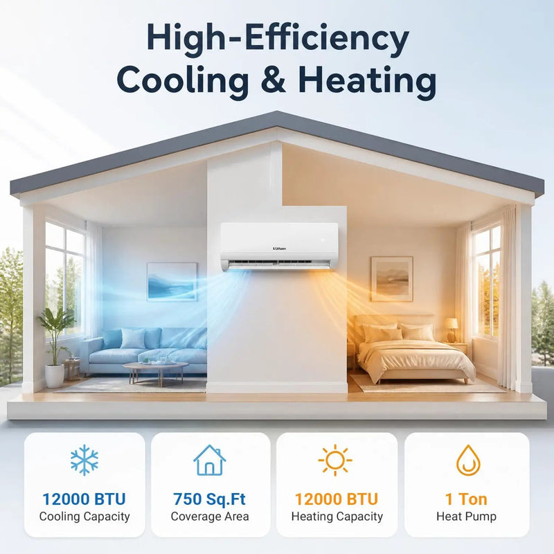 12000 BTU Mini Split Air Conditioner & Heater with WiFi by DirectDeals