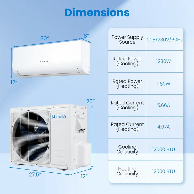 12000 BTU Mini Split Air Conditioner & Heater with WiFi by DirectDeals