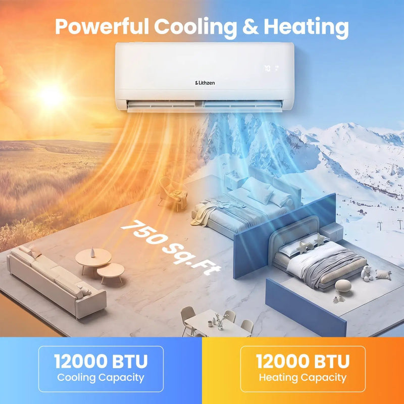 12000 BTU Mini Split Air Conditioner & Heater with WiFi by DirectDeals
