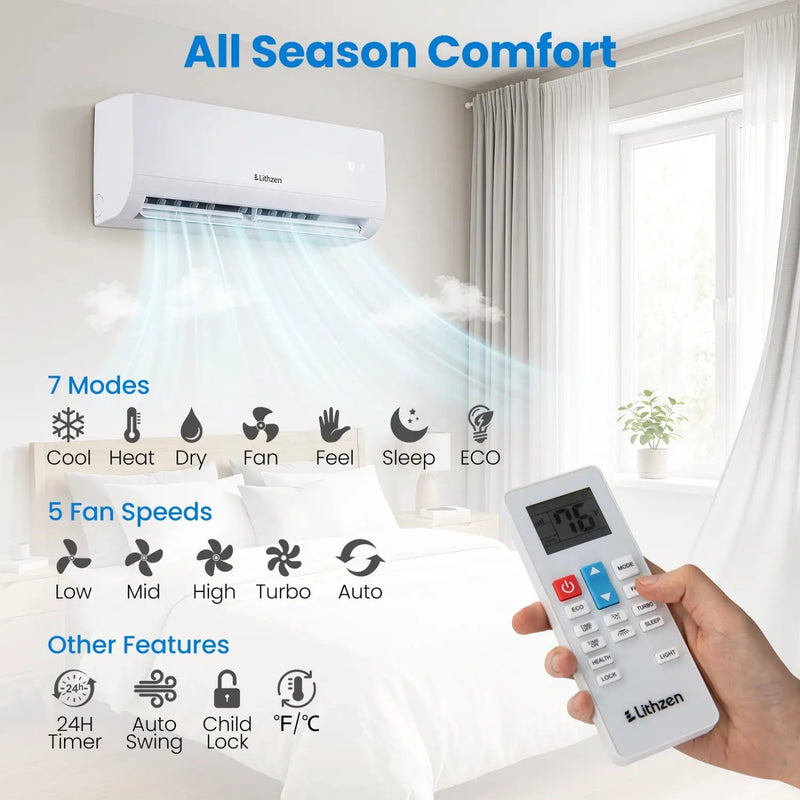 12000 BTU Mini Split Air Conditioner & Heater with WiFi by DirectDeals