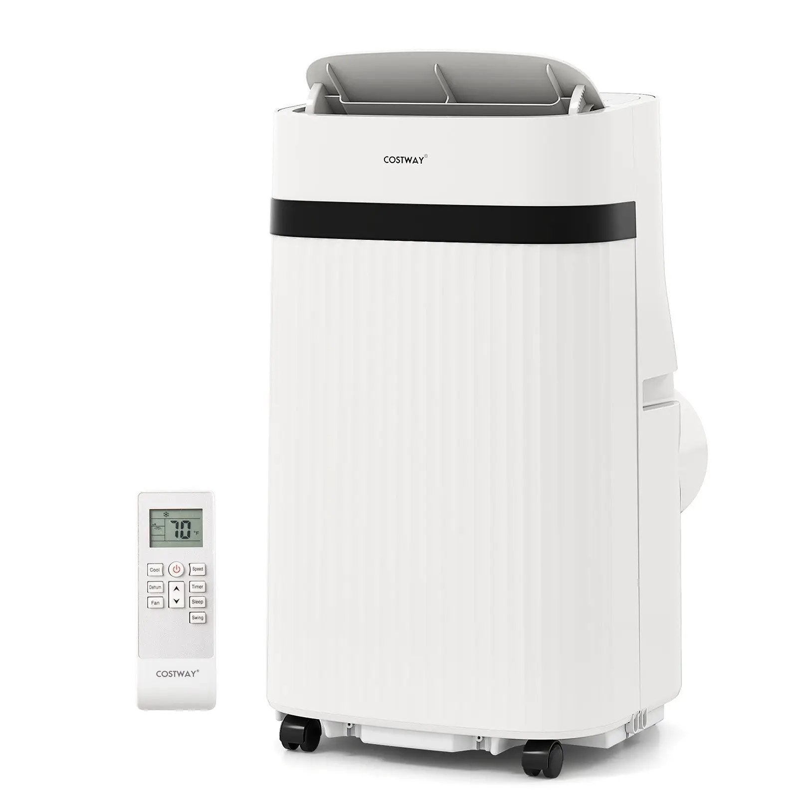 12000 BTU Portable Air Conditioner 3 in 1 Energy-saving with Fan and Dehumidifier-White by DirectDeals