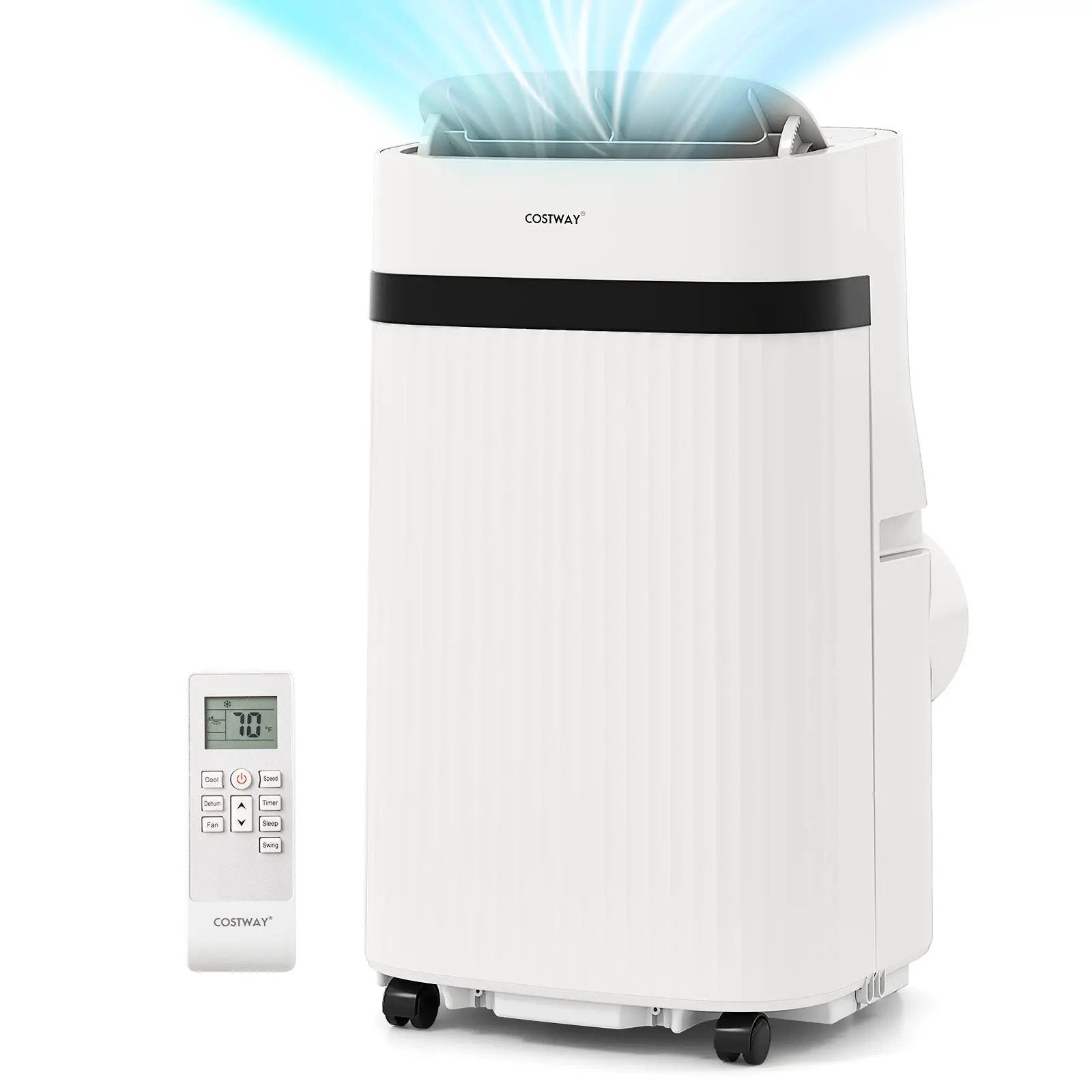 12000 BTU Portable Air Conditioner 3 in 1 Energy-saving with Fan and Dehumidifier-White by DirectDeals