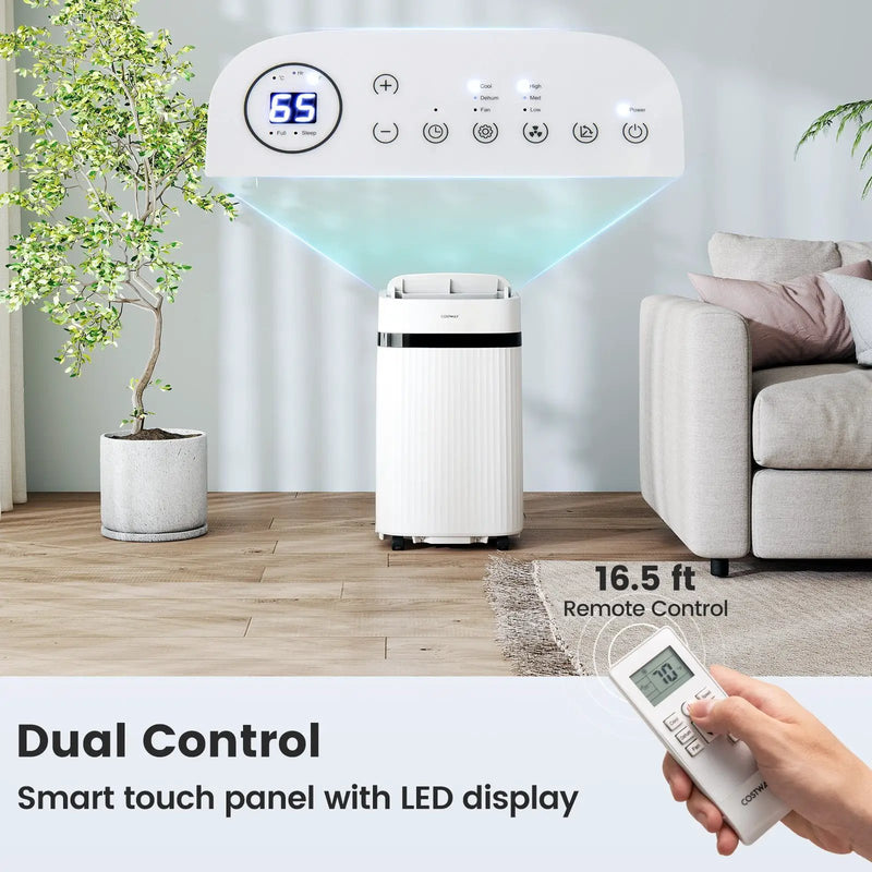 12000 BTU Portable Air Conditioner 3 in 1 Energy-saving with Fan and Dehumidifier-White by DirectDeals