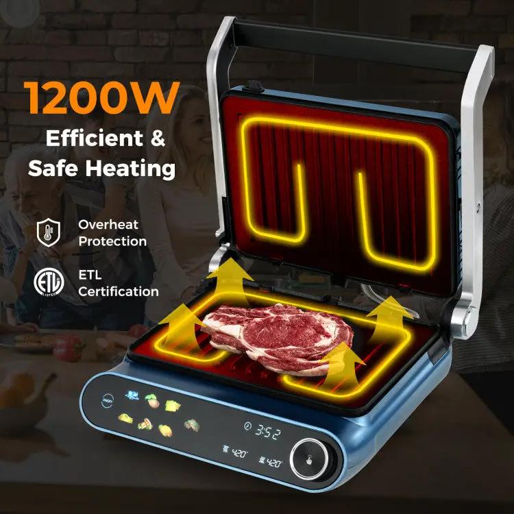1200W Press Grill with LED Display by DirectDeals