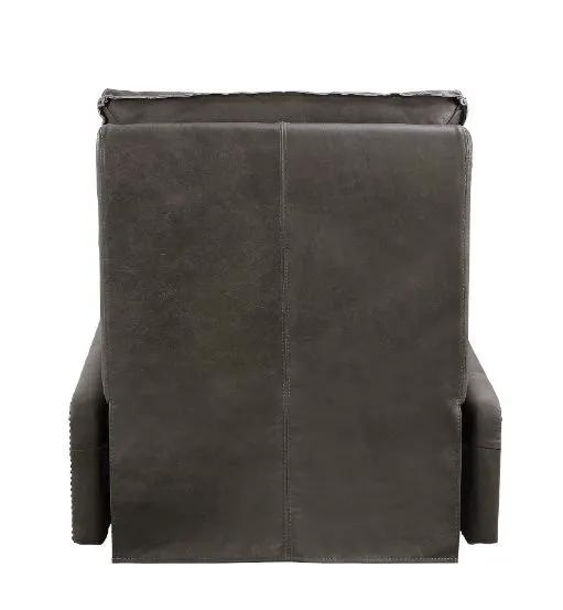 Metier - Power Motion Recliner - Gray Top Grain Leather & Aluminum by Unique Piece Furniture