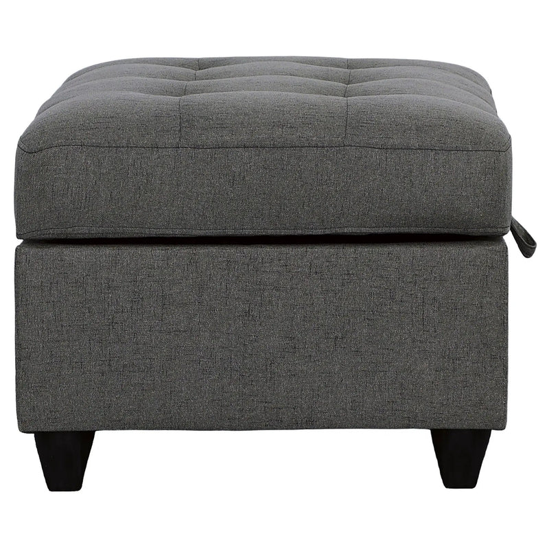 Stonenesse Rectangular Upholstered Storage Ottoman Grey by Unique Piece Furniture