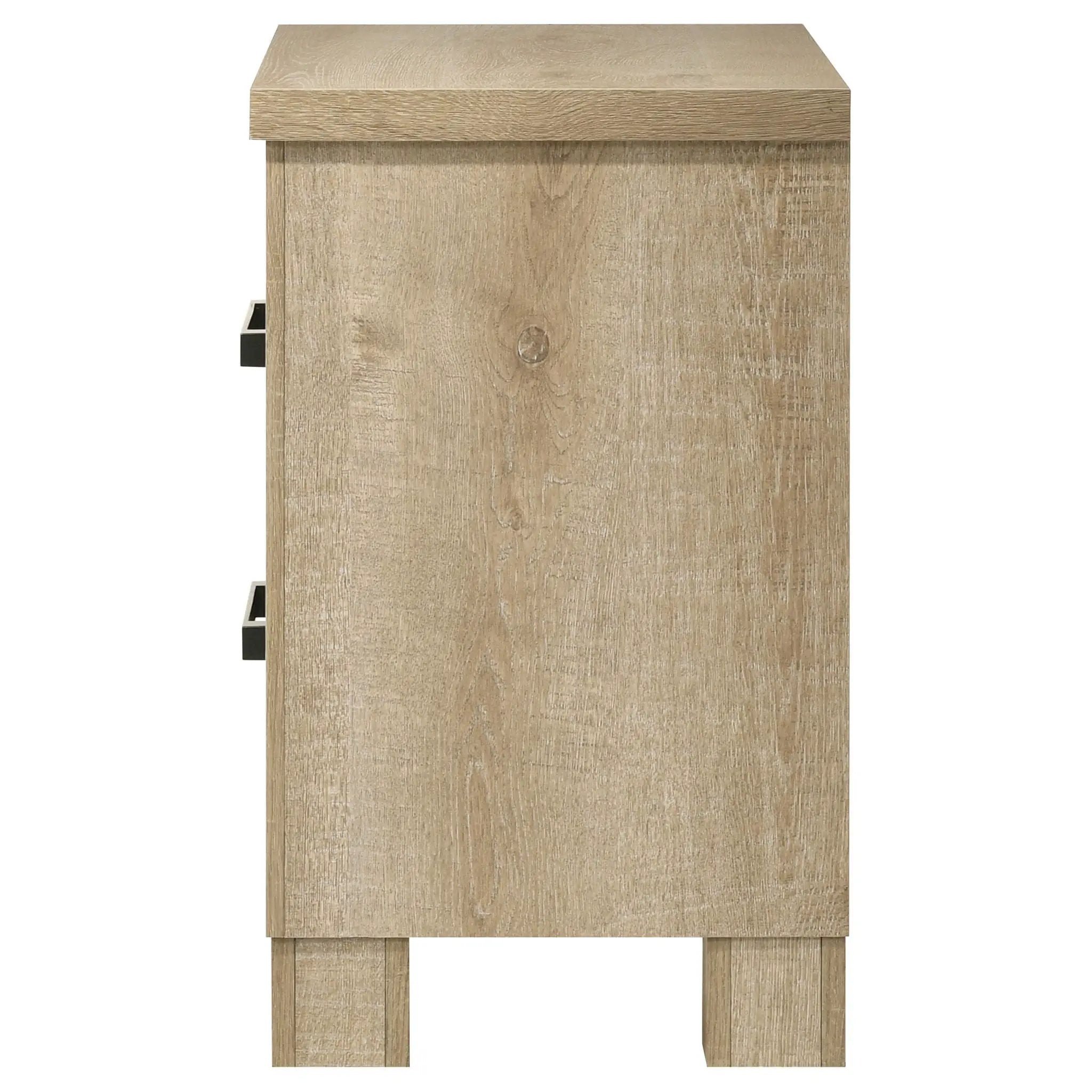Oakglen 2-drawer Nightstand Bedside Table Weathered Oak by Unique Piece Furniture