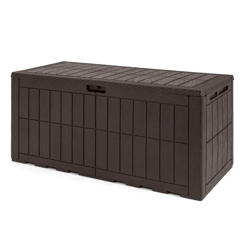 120 Gal Outdoor Deck Box with Lid and Handles for Garden Tools by DirectDeals