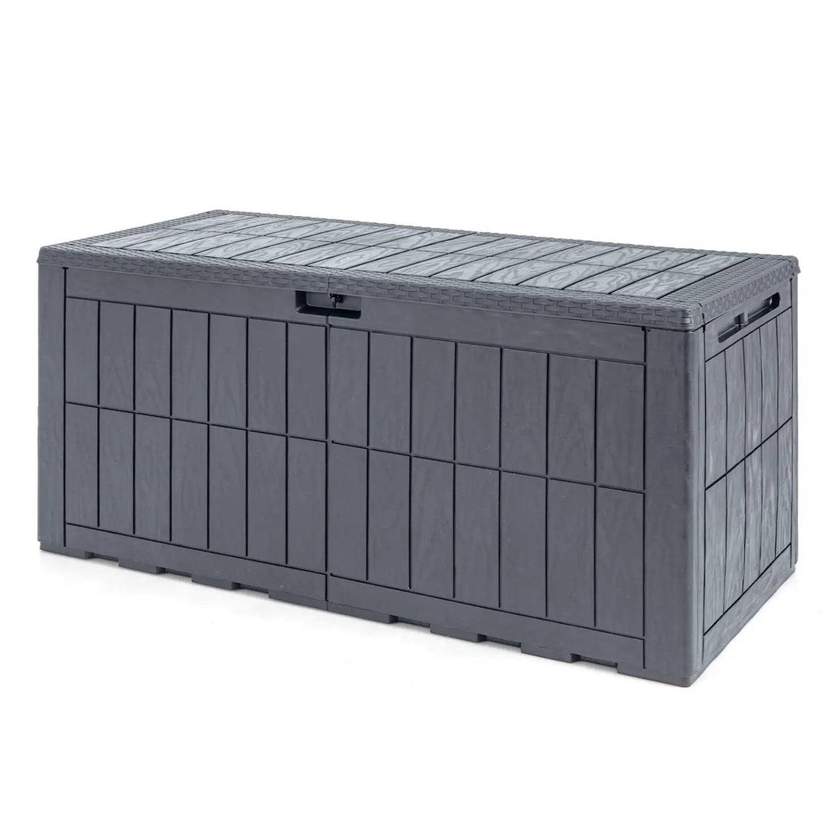 120 Gal Outdoor Deck Box with Lid and Handles for Garden Tools, photo 5 of 6