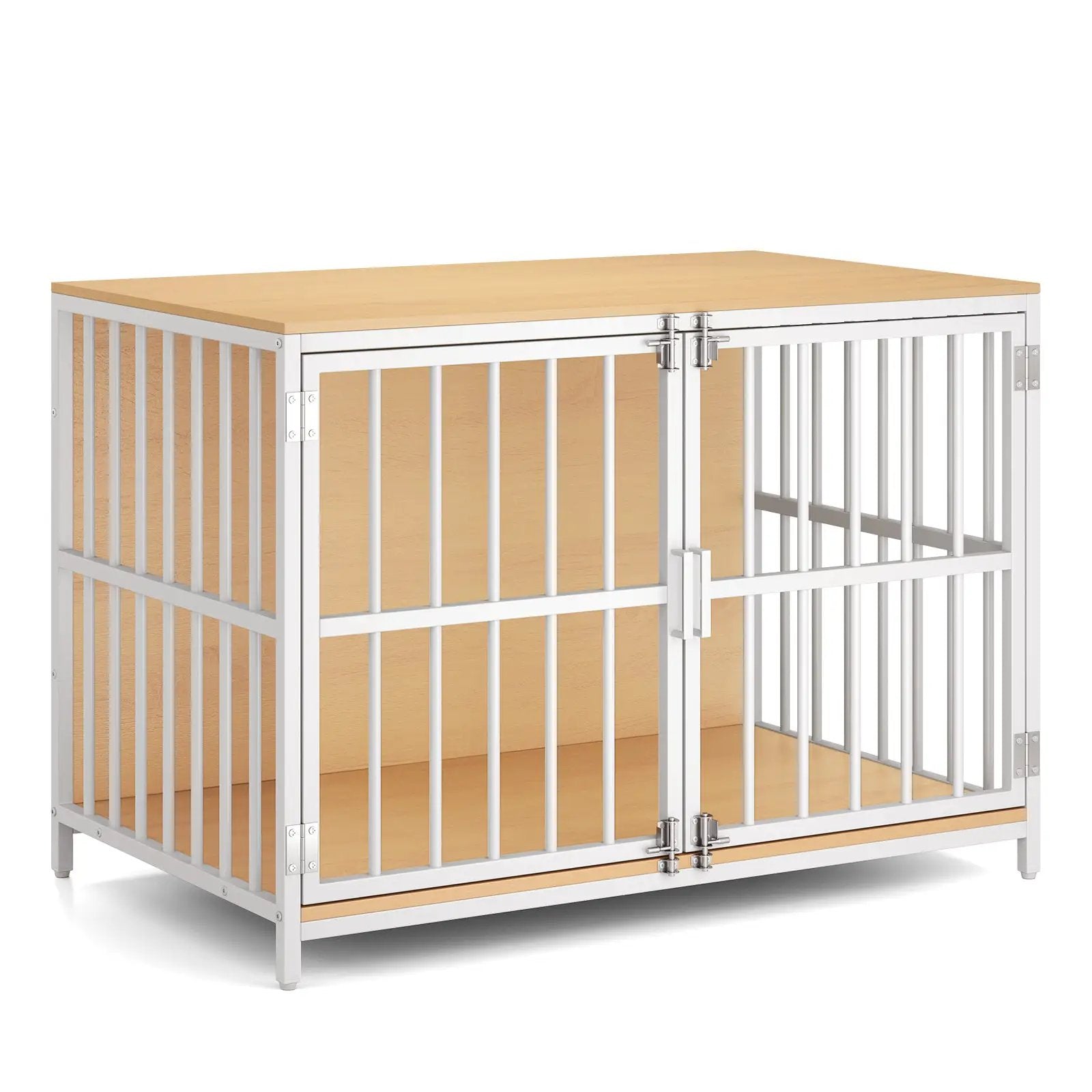 40 Inch Dog Crate Furniture Dog Kennel with Dual Lockable Double Doors by DirectDeals