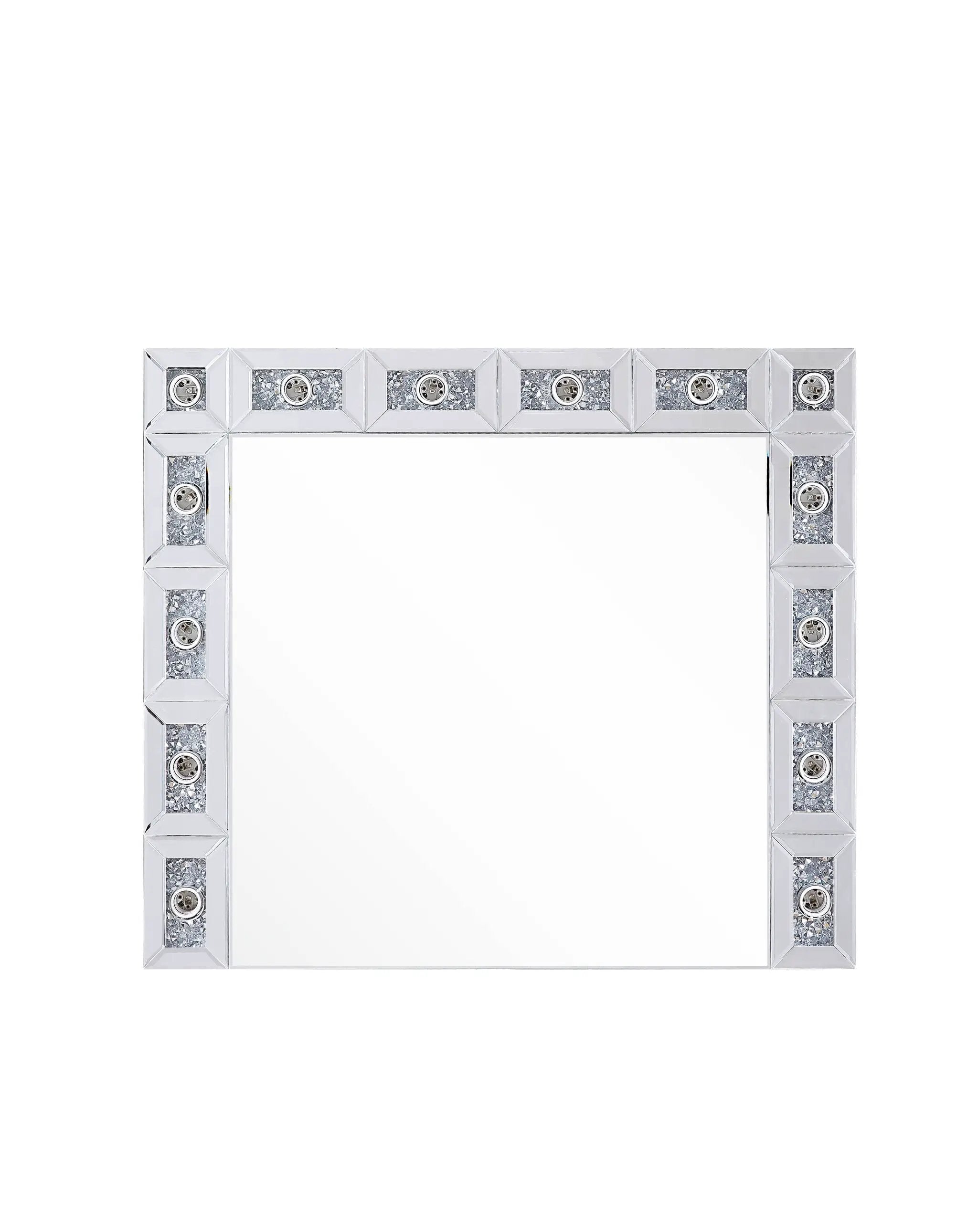 Noralie Mirrored & Faux Diamonds Accent Mirror by HouseOfZazla