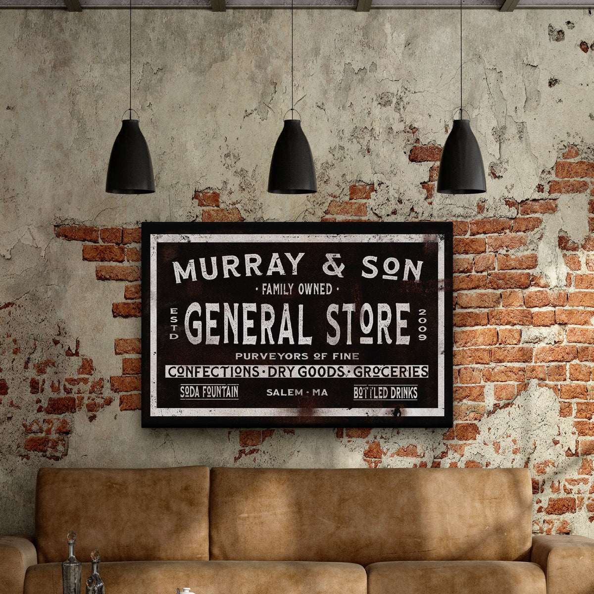 Dry Goods Sign | Personalized General Store Sign | Custom Rustic Farmhouse Sign, photo 2 of 9