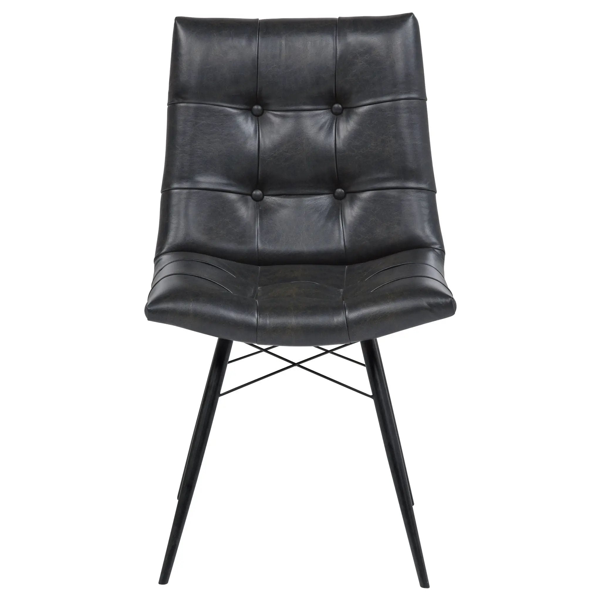 Tufted Back Dining Chairs (Set of 4) - Black