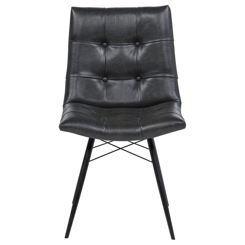 Tufted Back Dining Chairs (Set of 4) - Black