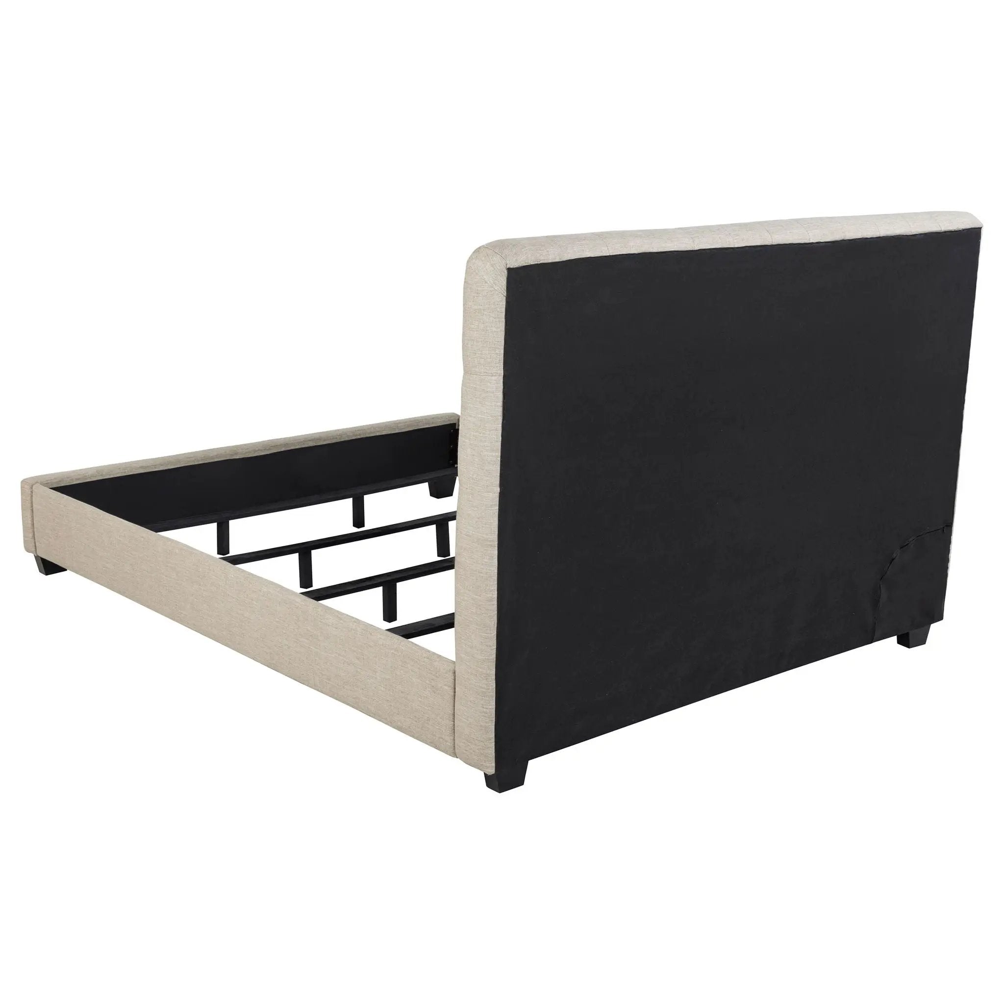 Chloe Upholstered California King Panel Bed Oatmeal by Unique Piece Furniture
