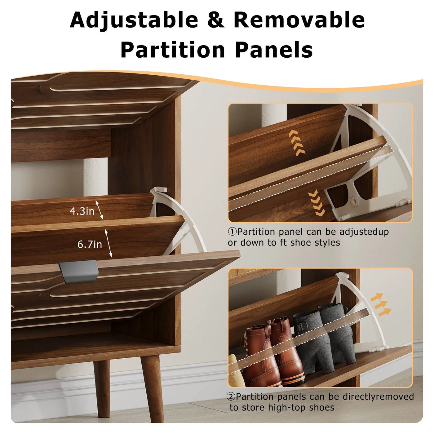 Medieval - Independent Shoe Cabinet With 2 Flip Drawers by HouseOfZazla