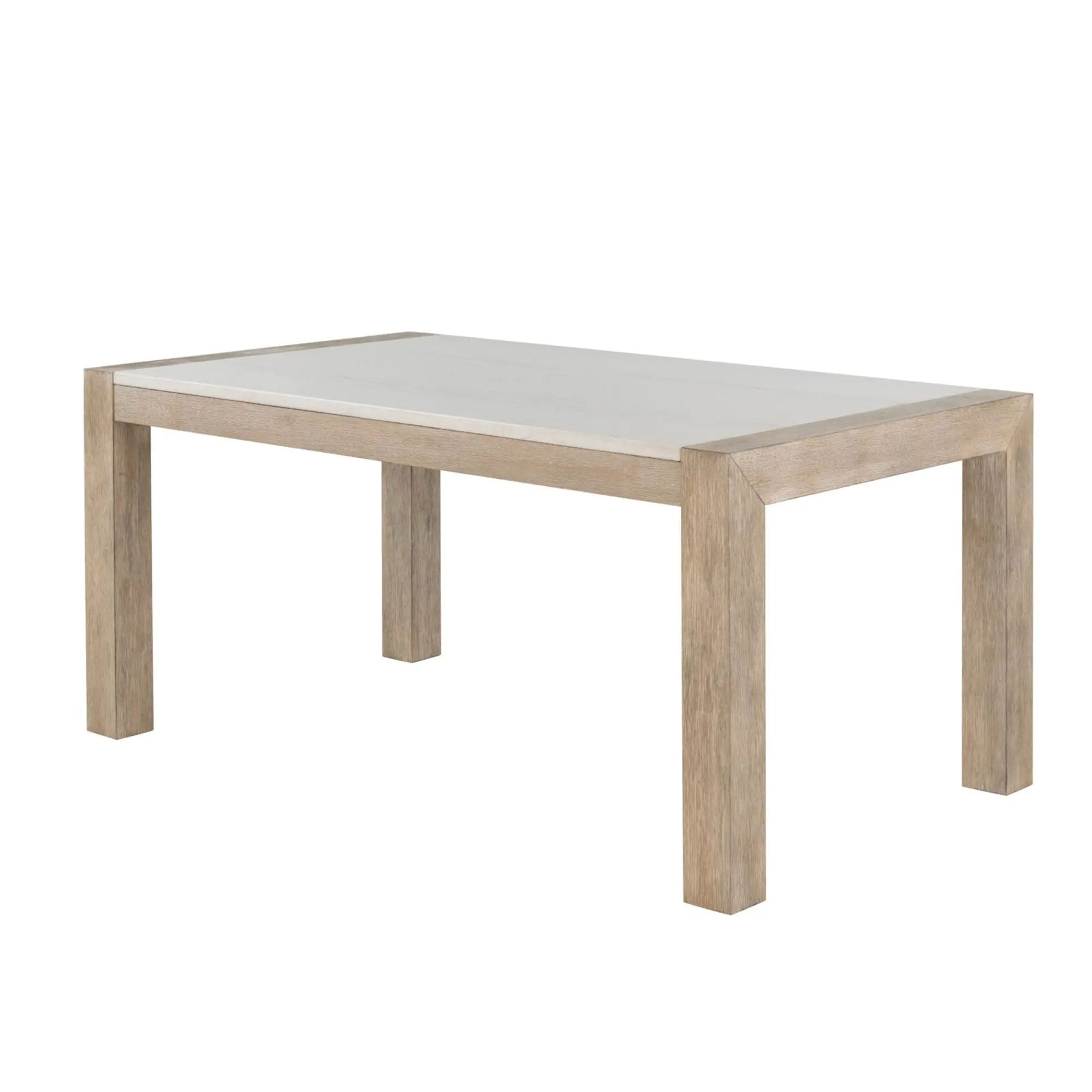 Vanilla - Real Marble Dining Table And Chair Set With Upholstery - Beige / Natural by Unique Piece Furniture