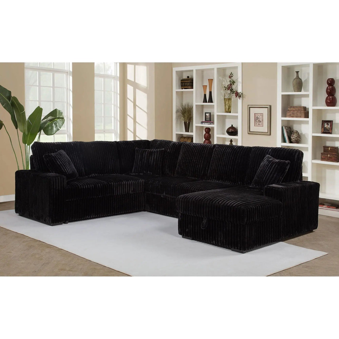 Thurston - Storage Sectional Sofa With Pop Up Bed by HouseOfZazla