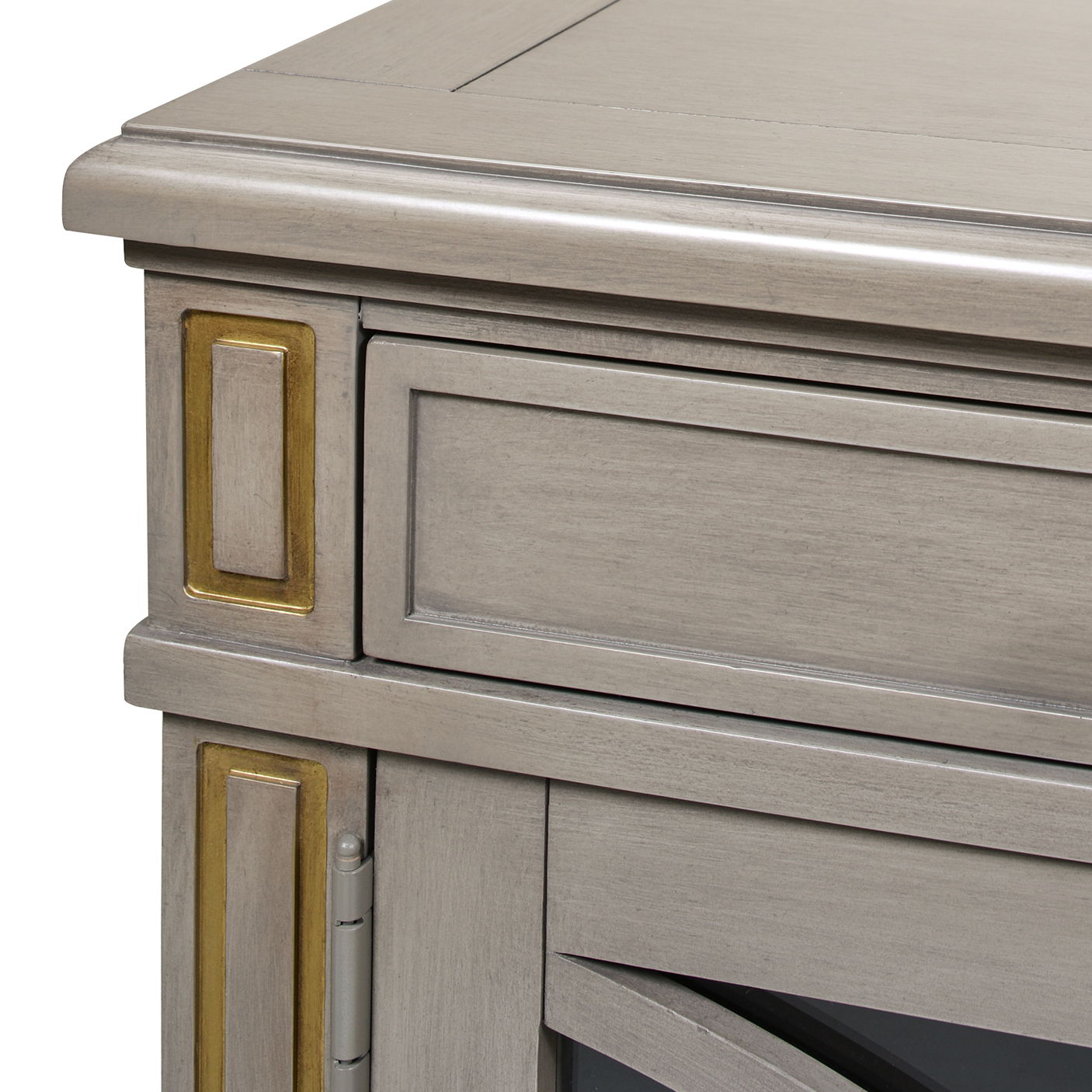 Dauphin - TV Stand Storage Display Console Table - Gray Cashmere by HouseOfZazla