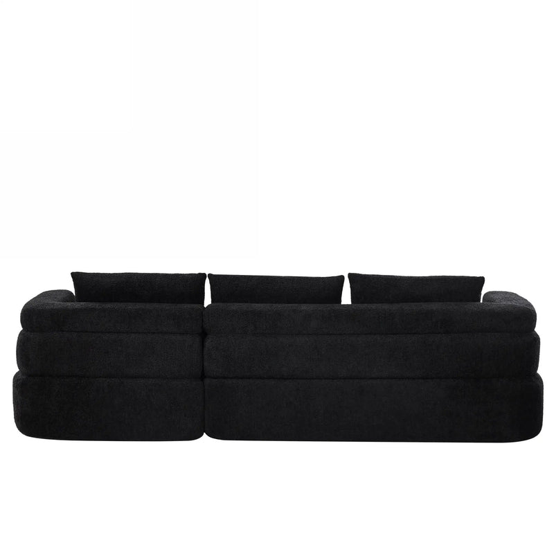 106" L-Shape Sectional Sofas (Black) by HouseOfZazla