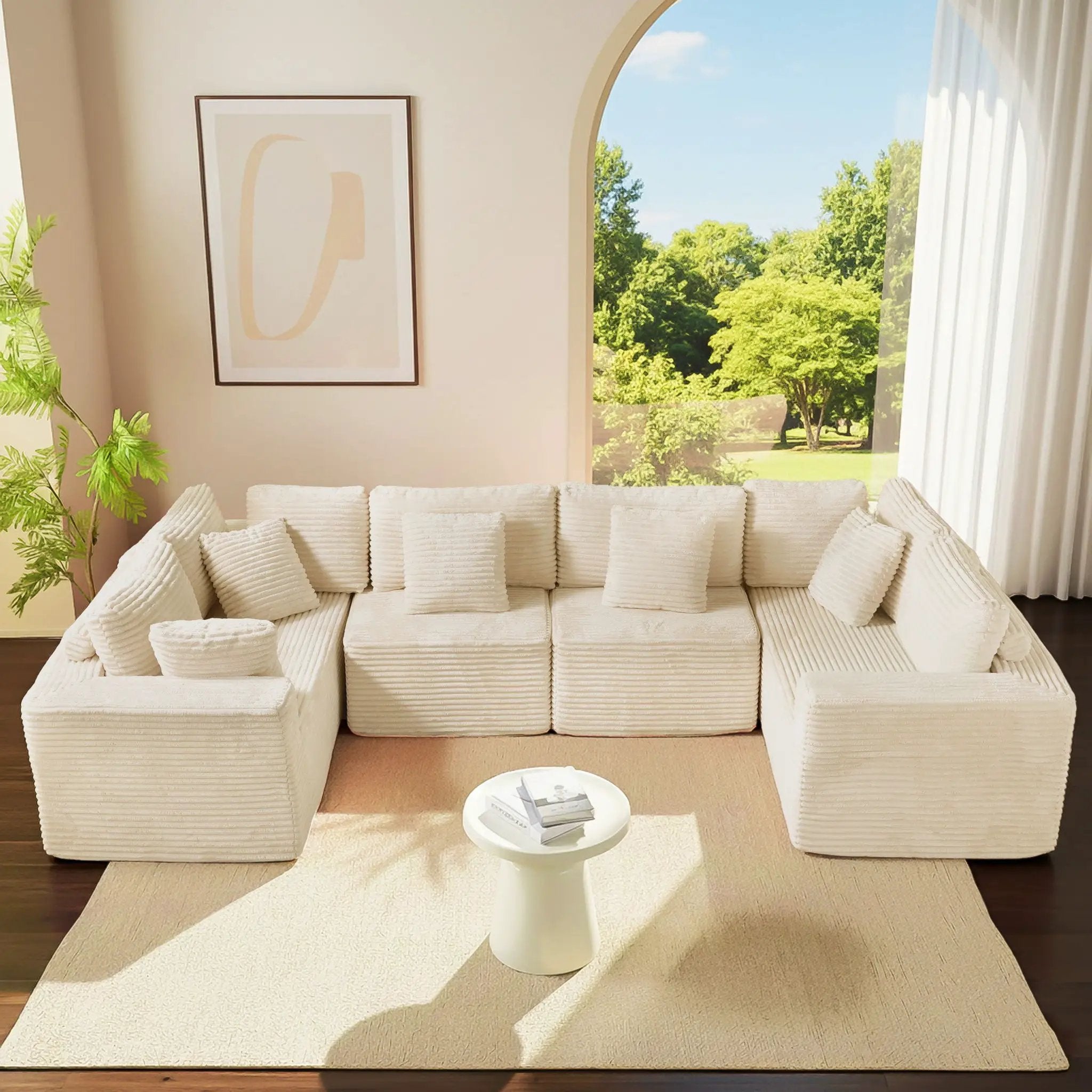 Modular U Shaped Sectional Sofa With Reversible Design by HouseOfZazla