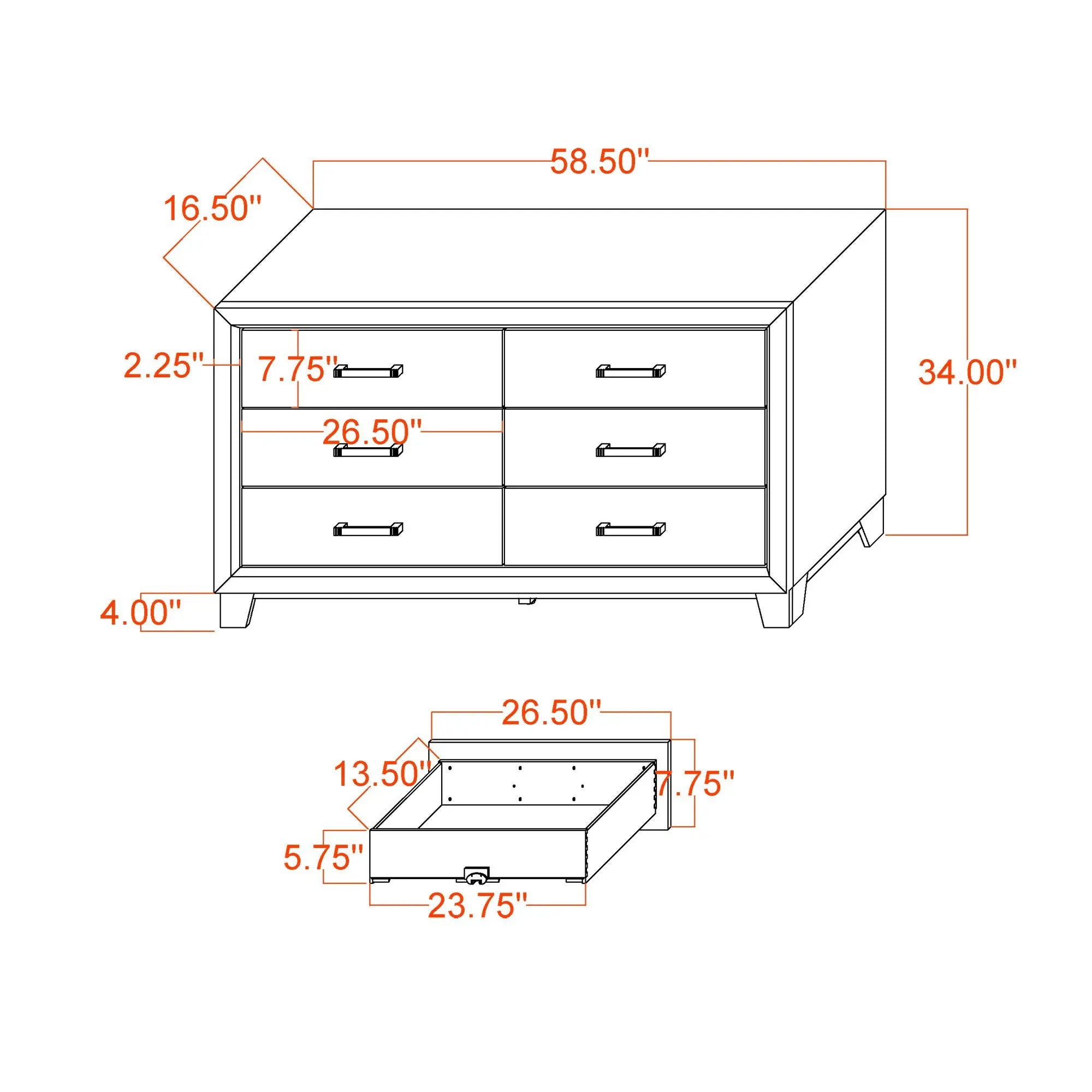 Soluto - Dresser - Gray / Black by Unique Piece Furniture