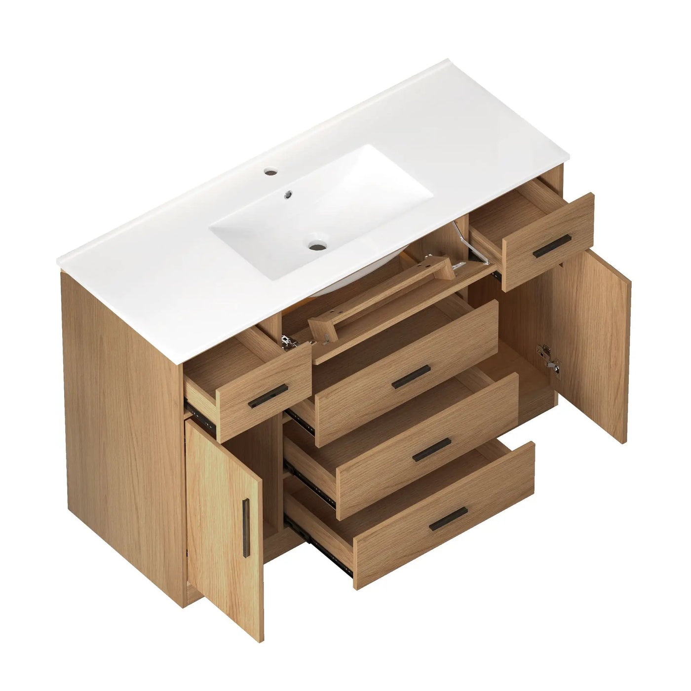 Bathroom Vanity With Abundant Storage 2 Soft Close Doors And 6 Drawers by HouseOfZazla