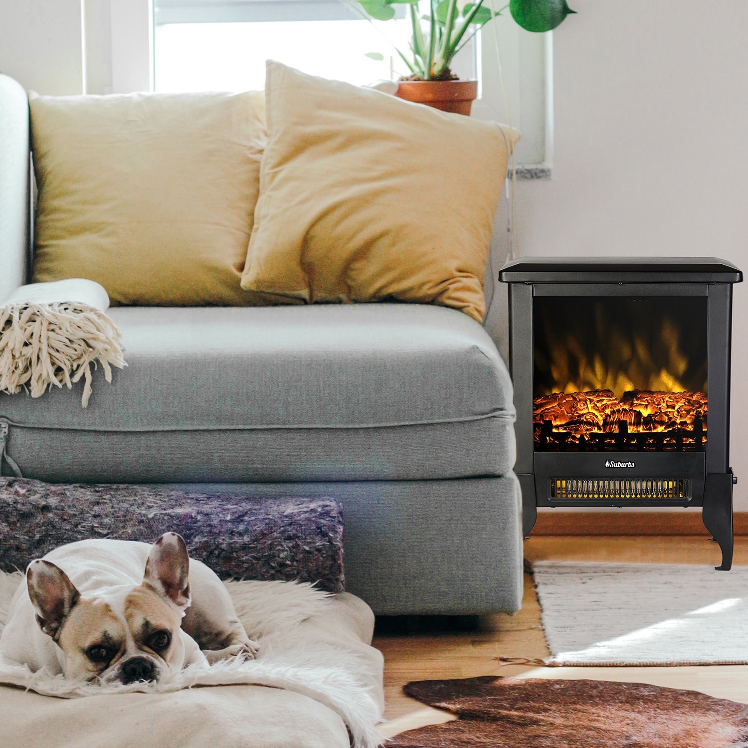 (Open Box) Suburbs TS17 Electric Fireplace Stove by TURBRO