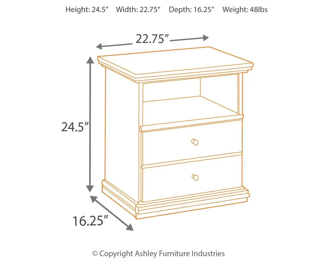 Maribel - One Drawer Night Stand - Black by Unique Piece Furniture