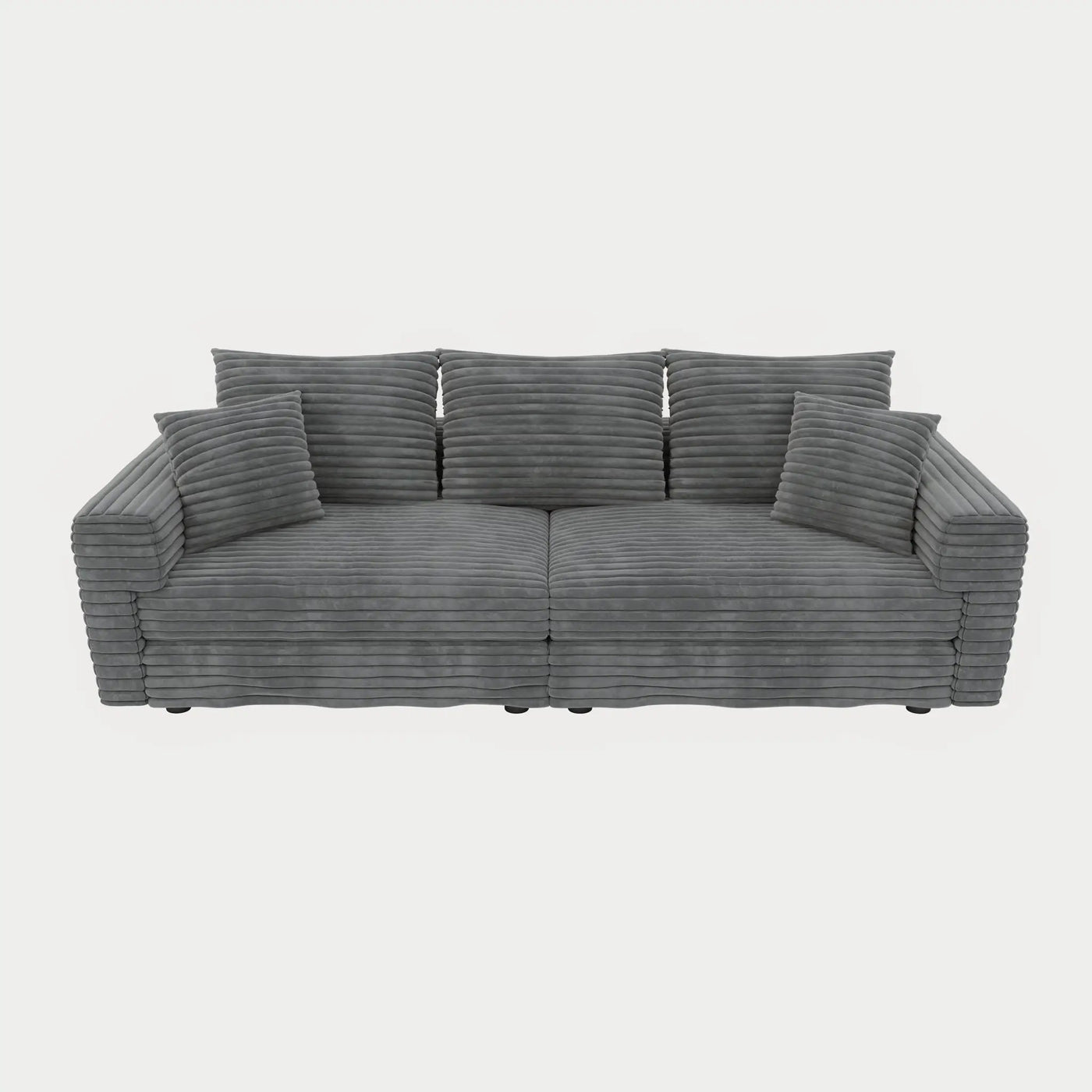 Deep Seat Convertible Sofa With Soft Pillows And Ottomans by HouseOfZazla