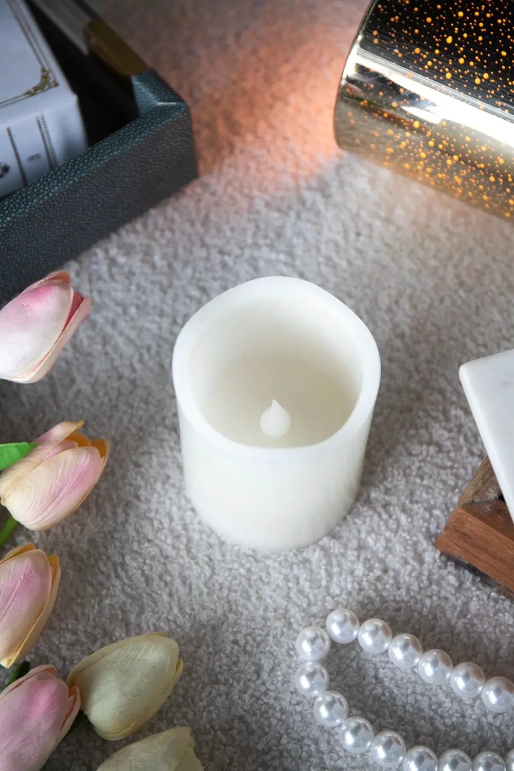 LED Candles With Remote Timer (Set of 3) - Ivory by HouseOfZazla