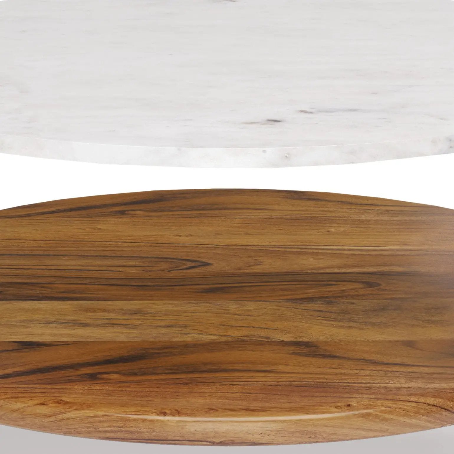 Wagner - Round Marble & Wood Table by Unique Piece Furniture