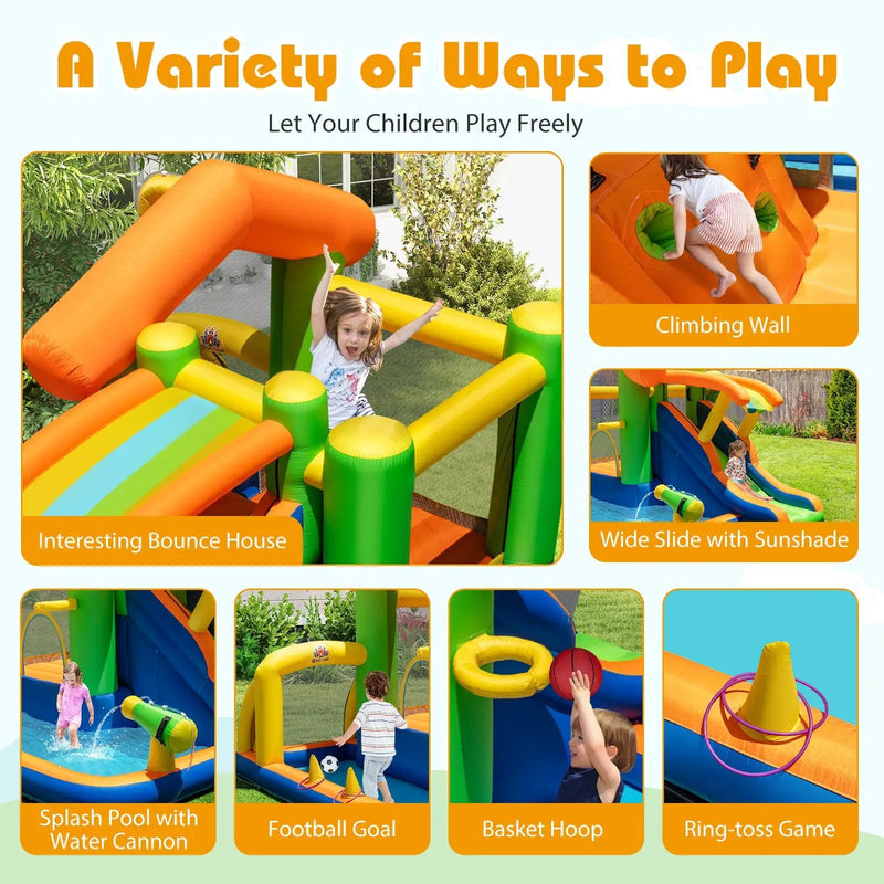 8-in-1 Inflatable Bounce House Water Park without Blower by DirectDeals