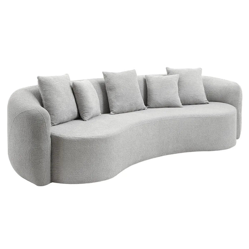 Barasa - Oversize Sofa With 5 Pillows - Gray by Unique Piece Furniture