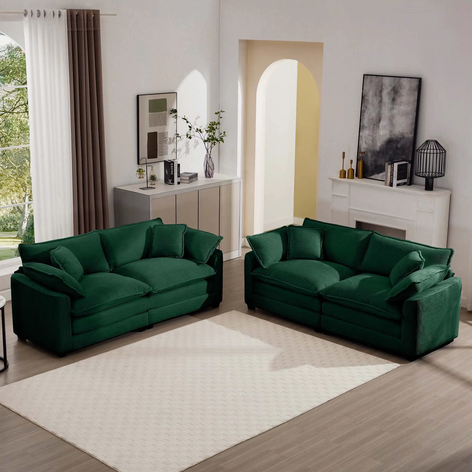 Elegant Oversized Sectional Sofa Set With Deep Seats And Flexible Layout by Unique Piece Furniture