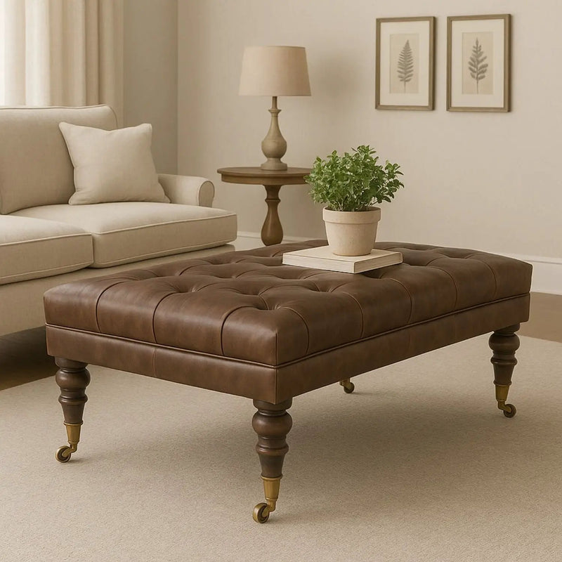 Buffalo - Ottoman With Castor Legs by HouseOfZazla