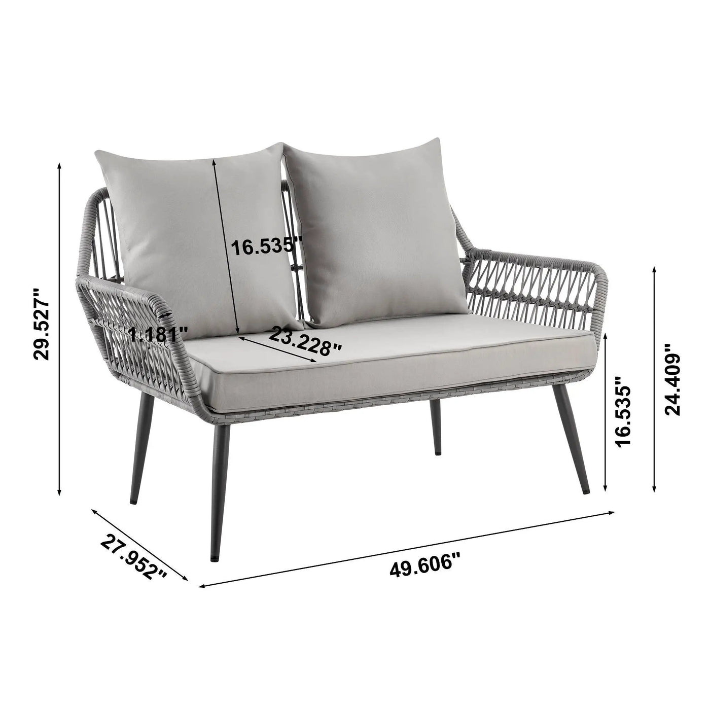 Portofino - 4 Piece Outdoor Conversation Set by HouseOfZazla