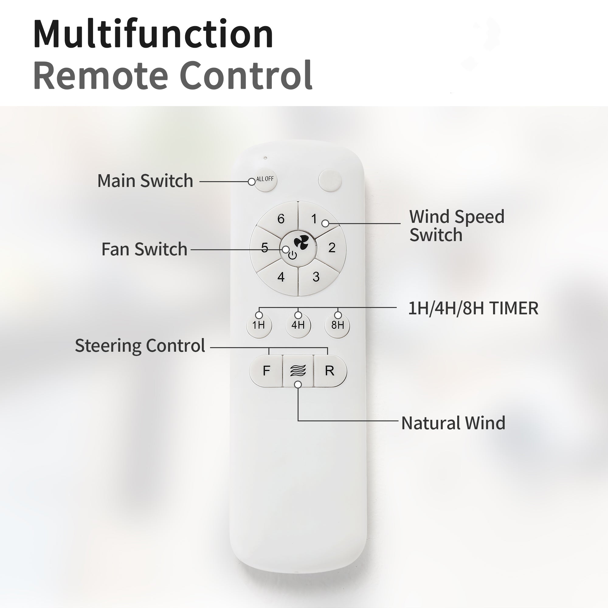52 Inch Indoor Ceiling Fan with 6-Speed Remote and Reversible DC Motor by HouseOfZazla