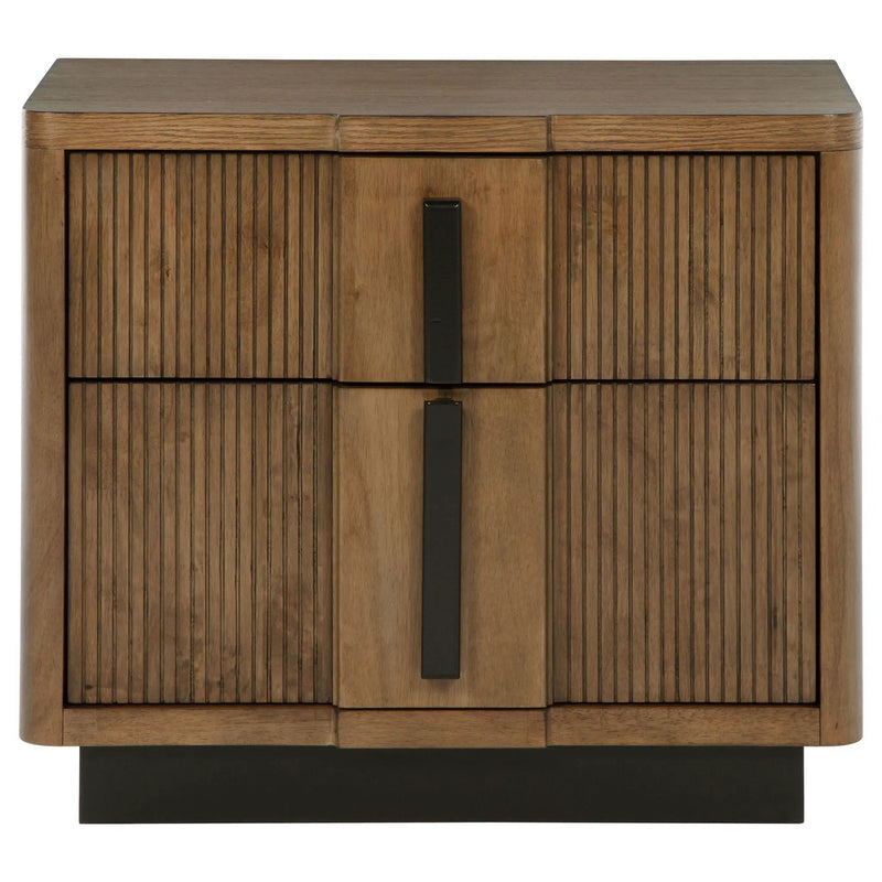 Terrace 2-drawer Nightstand Bedside Table Ash Brown by Unique Piece Furniture